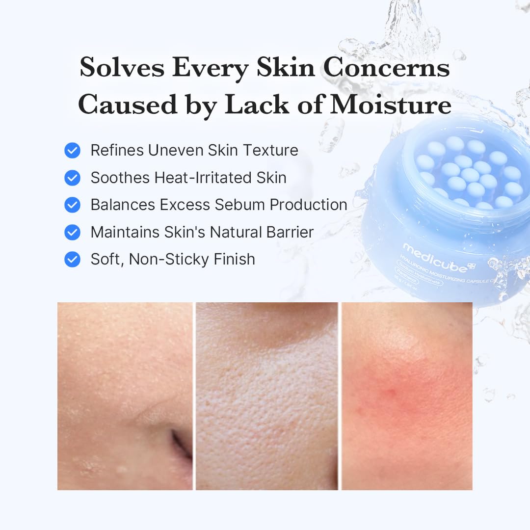 Medicube Capsule Cream how to use – mix capsules gel back of hand more gel lighter more capsule deeper moisture final step