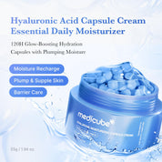 Medicube Capsule Cream blue capsules – ultra-low molecular HA capsules transparent gel mix on hand adjust ratio dewy plump