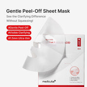 Medicube HOCl Peel Mask key ingredients – Hypochlorous Acid 7 HA types 4 Ceramides Panthenol Beta-Glucan Mugwort Korean