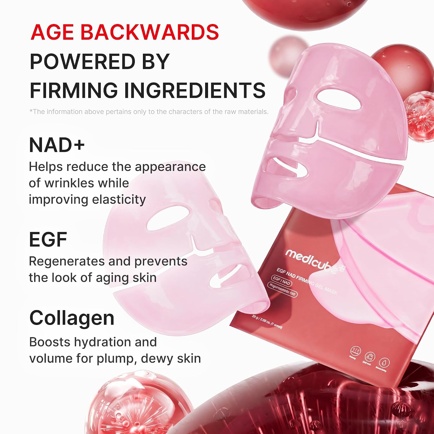 Medicube NAD EGF Jelly Gel Mask cooling hydrogel texture