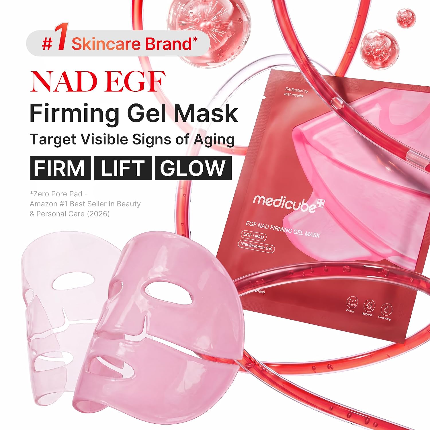 Medicube NAD EGF Jelly Gel Mask turns transparent as essence absorbs