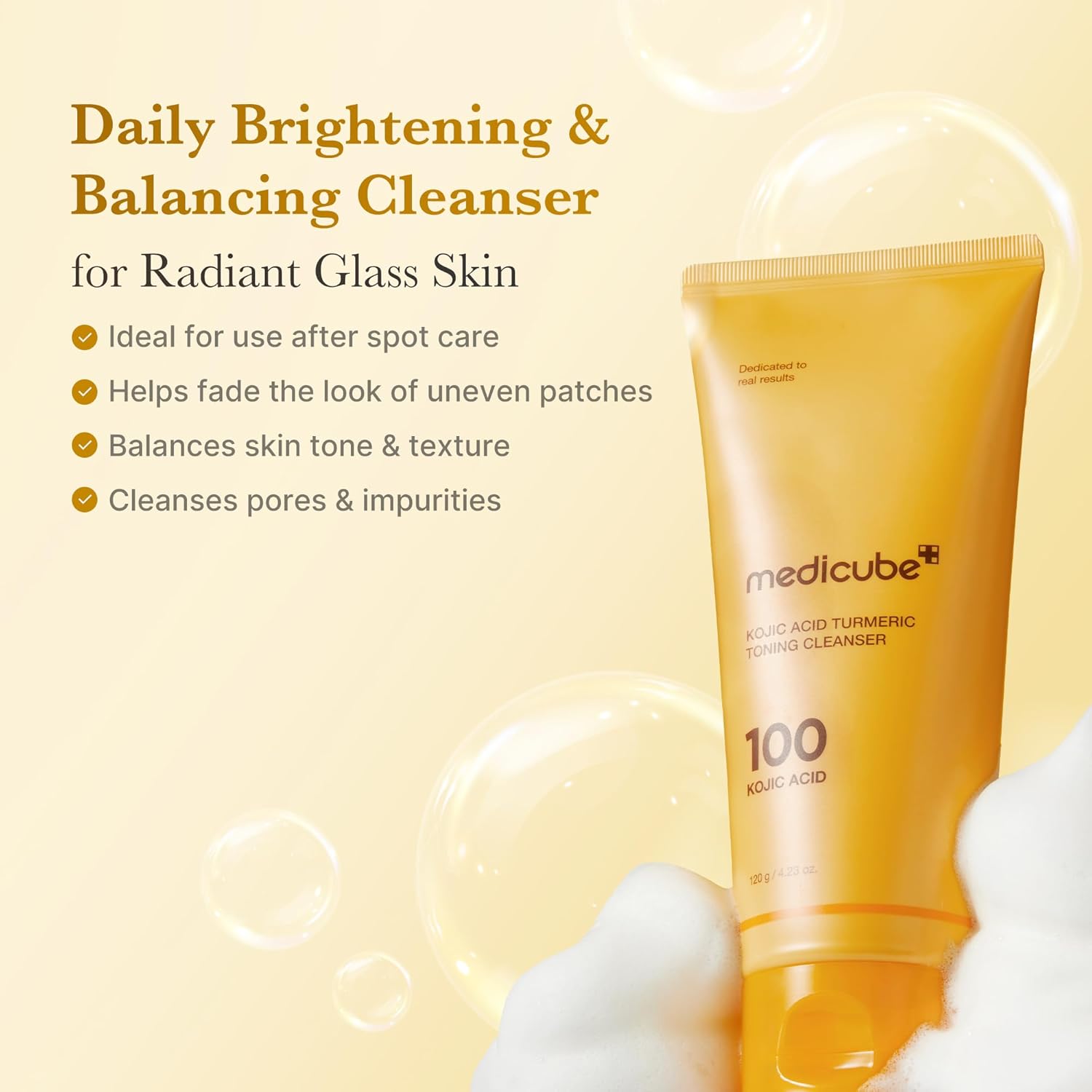 Medicube Kojic Acid Turmeric Toning Cleanser - Olive Kollection