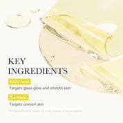Medicube Kojic Turmeric Mask gold color – natural Turmeric tint turns transparent as actives absorb Korean brightening