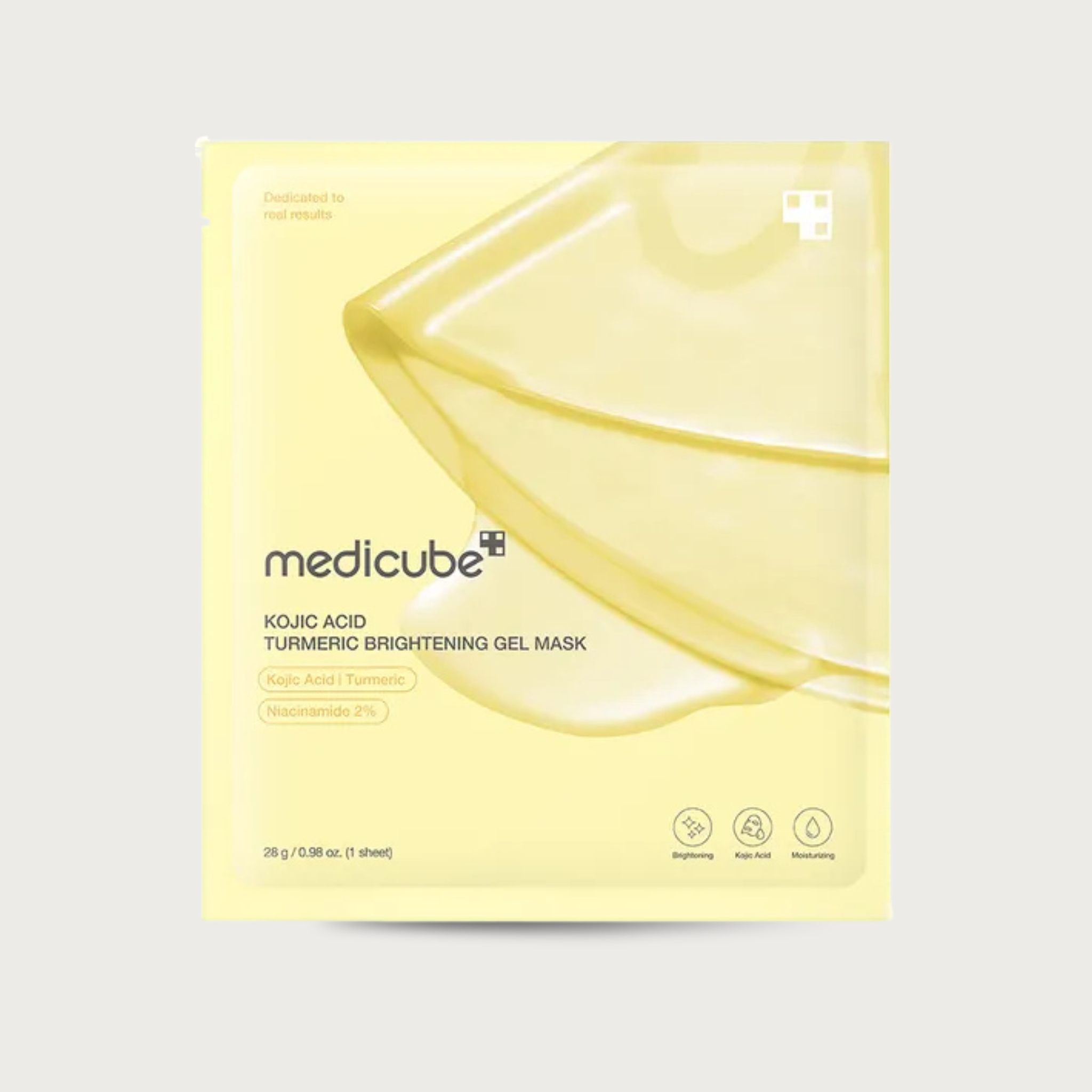 Medicube Kojic Acid Turmeric Brightening Gel Mask 28g – Korean color-changing gel mask Kojic Acid Niacinamide Vitamin C $5