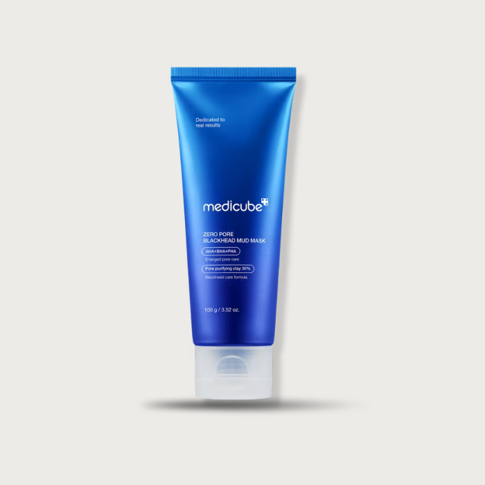 Medicube Zero Pore Blackhead Mud Mask 100g $19 – 3-minute quick dry 5-clay AHA BHA PHA guaiazulene Korean pore mask Olive Kollection since 2018