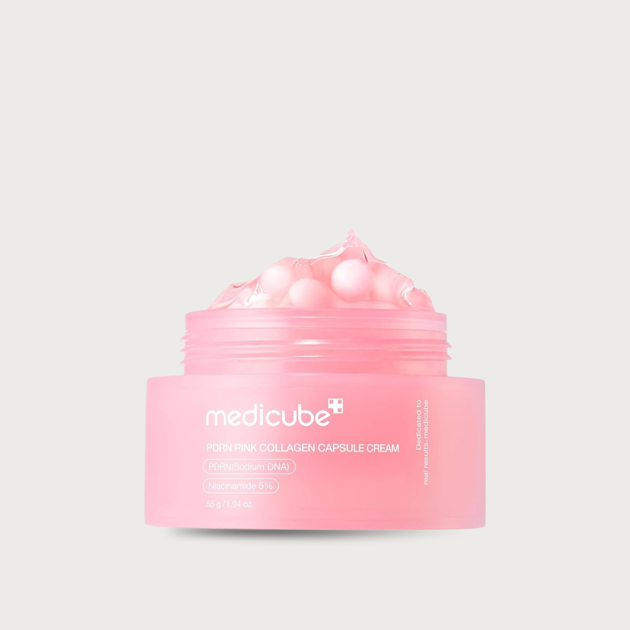 Medicube PDRN Pink Collagen Capsule Cream 55g – Korean PDRN moisturizer customizable pink capsules gel base