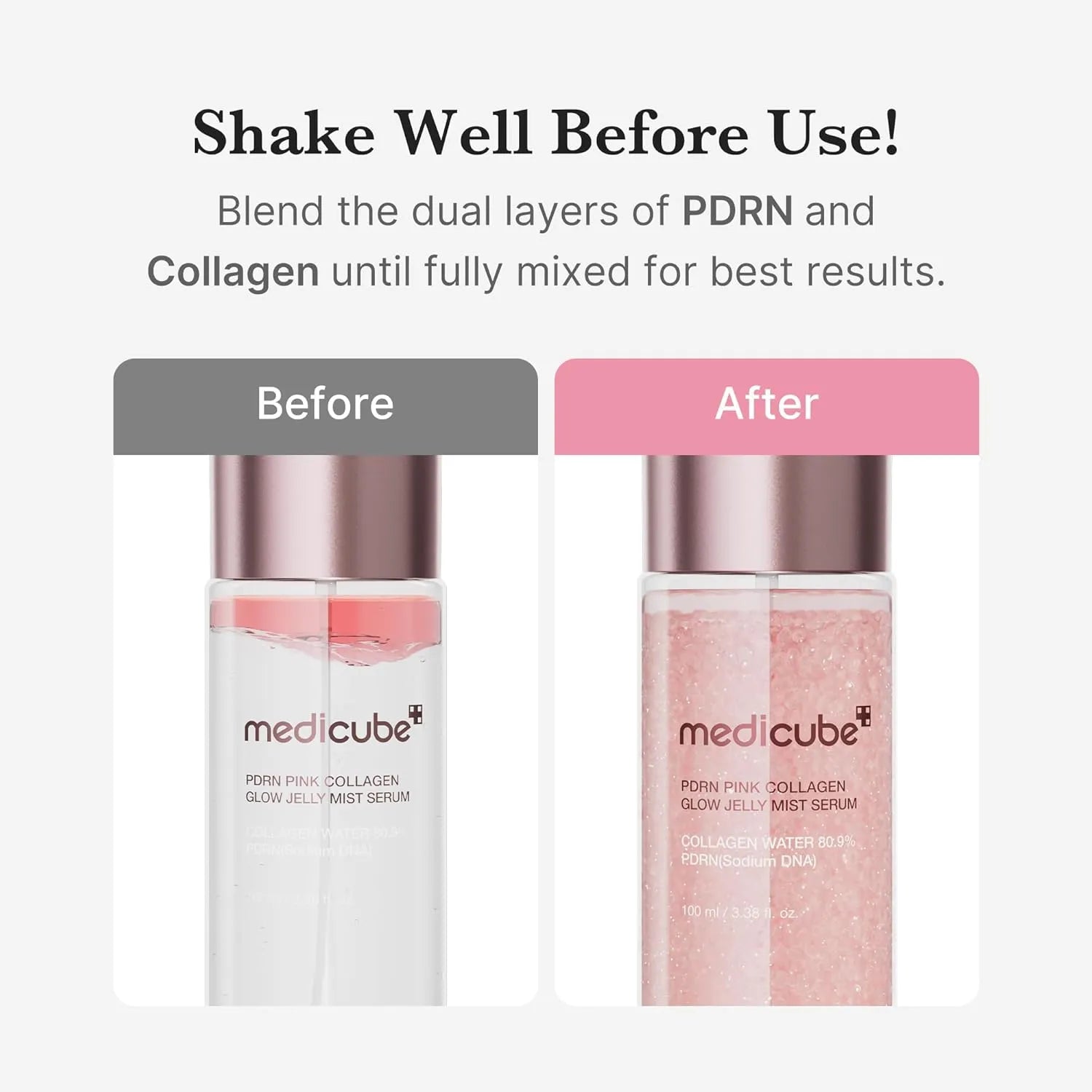 Medicube PDRN Pink Collagen Glow Jelly Mist – Korean Glow Setting