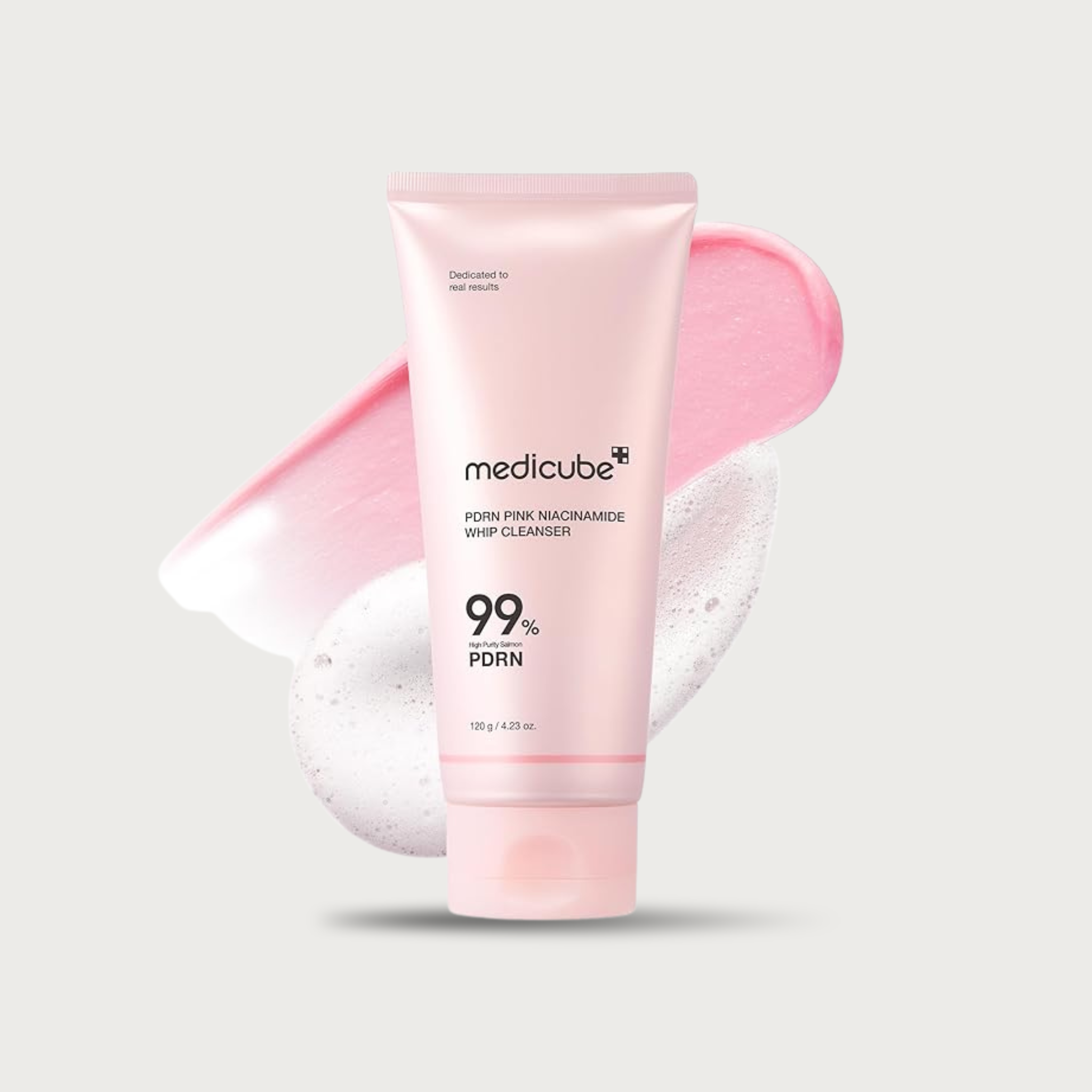 Medicube PDRN Pink Niacinamide Whip Cleanser 120ml – Korean marshmallow foam PDRN Niacinamide HA Ceramides $18