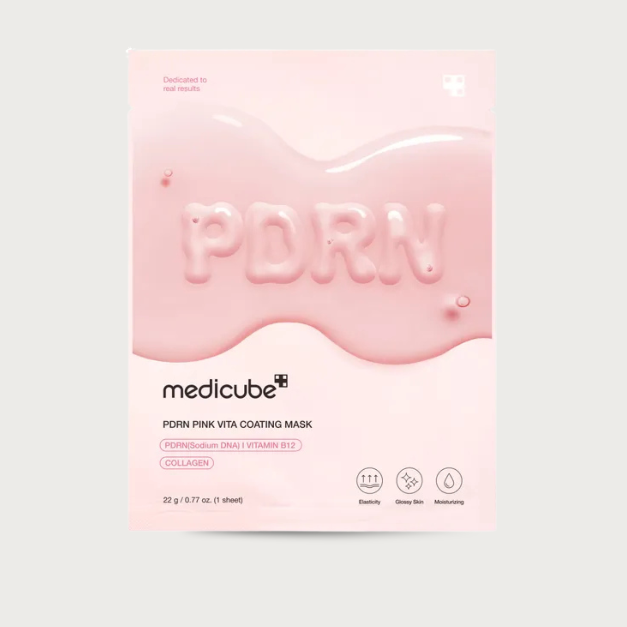 Medicube PDRN Pink Vita Coating Mask – Korean salmon PDRN sheet mask for glow firmness and dark spots