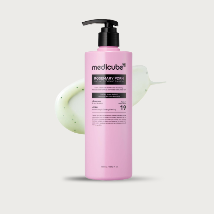 Medicube Rosemary PDRN Clarifying Thickening Shampoo 400ml – Korean scalp shampoo AHA BHA PHA Caffeine Biotin sulfate-free has fragrance $24