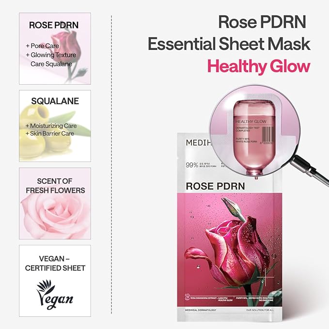 Mediheal Rose PDRN Essential Sheet Mask - Olive Kollection