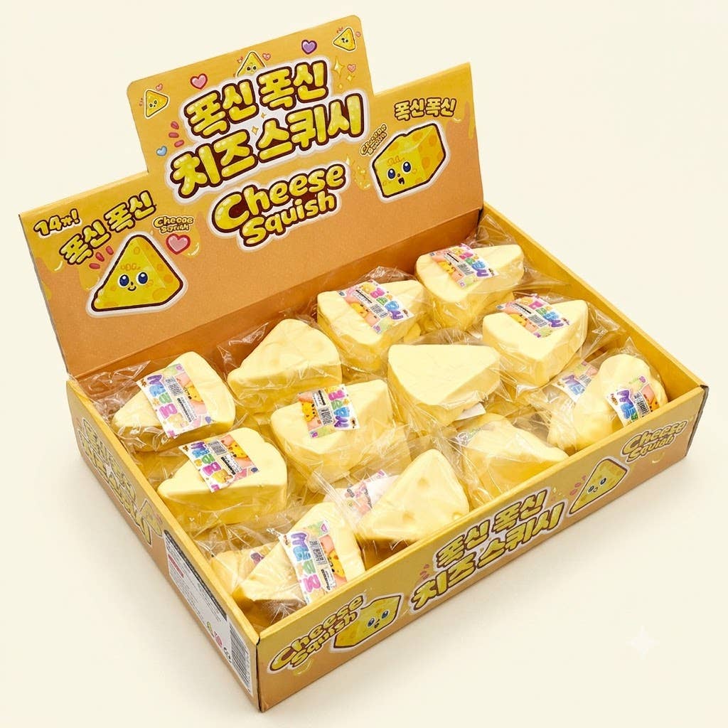 Mini Cheese Squish slow-rising squishy 7cm fidget stress toy