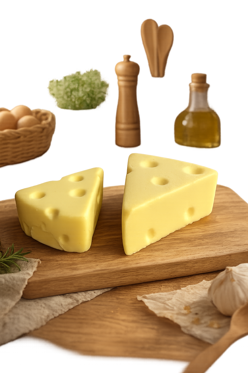 Mini Cheese Squishy soft foam cheese wedge design