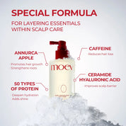 MOEV Annurcatin Hair Tonic clinical – 164% less hair loss 4 weeks cools scalp 39°F 144% oil reduction vegan silicone-free