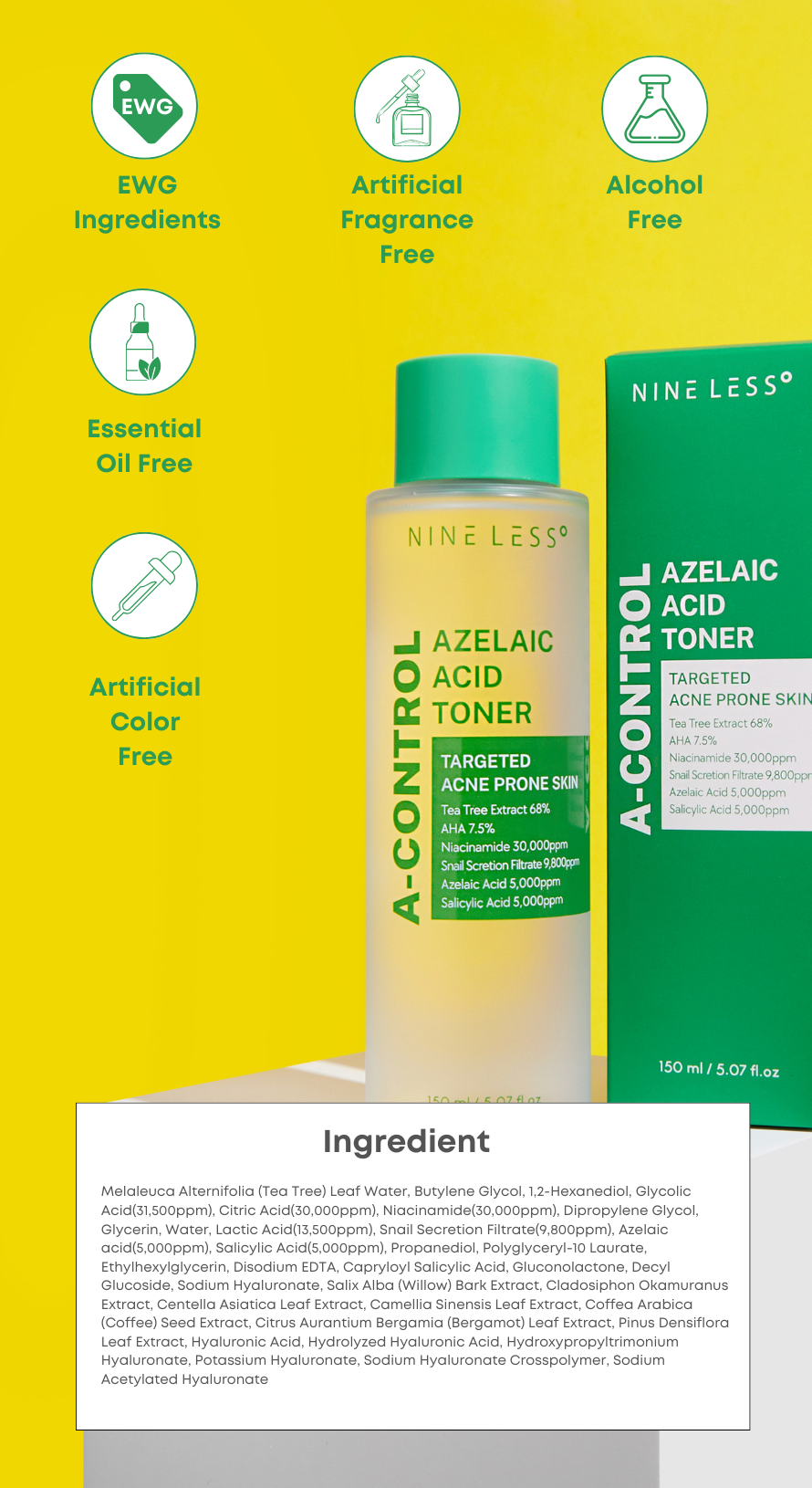 Nineless A-Control Azelaic Acid Toner 150ml