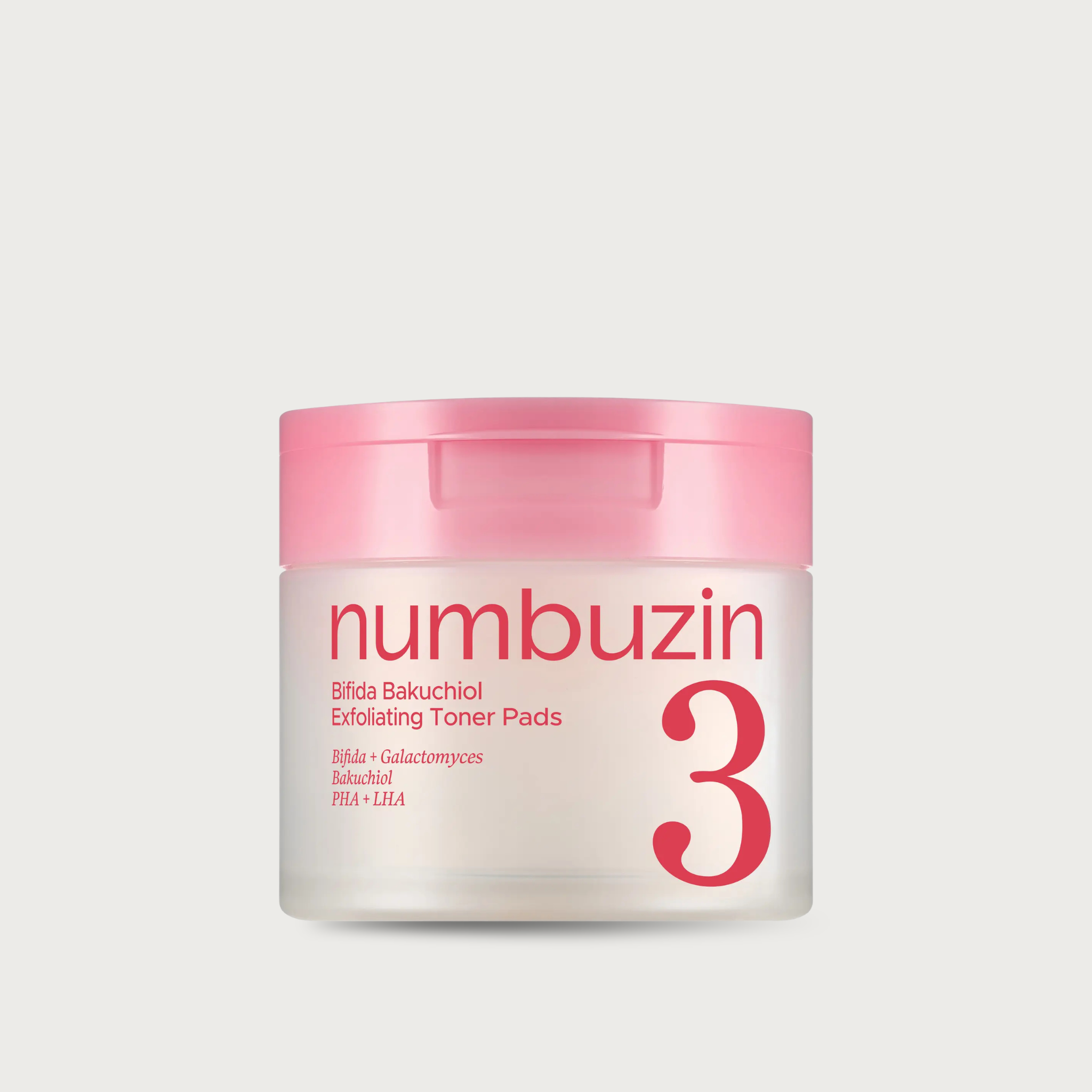 Numbuzin No.3 Bifida Bakuchiol Exfoliating Toner Pads Korean dual-textured pads
