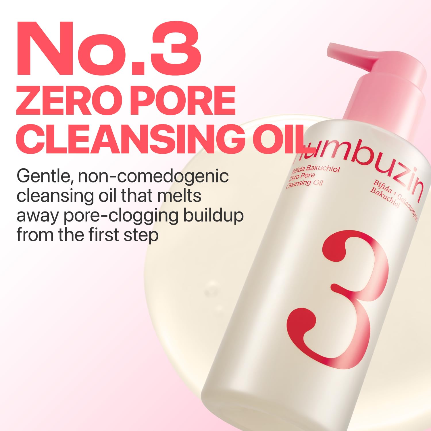Numbuzin No.3 Cleansing Oil bakuchiol for pore refinement