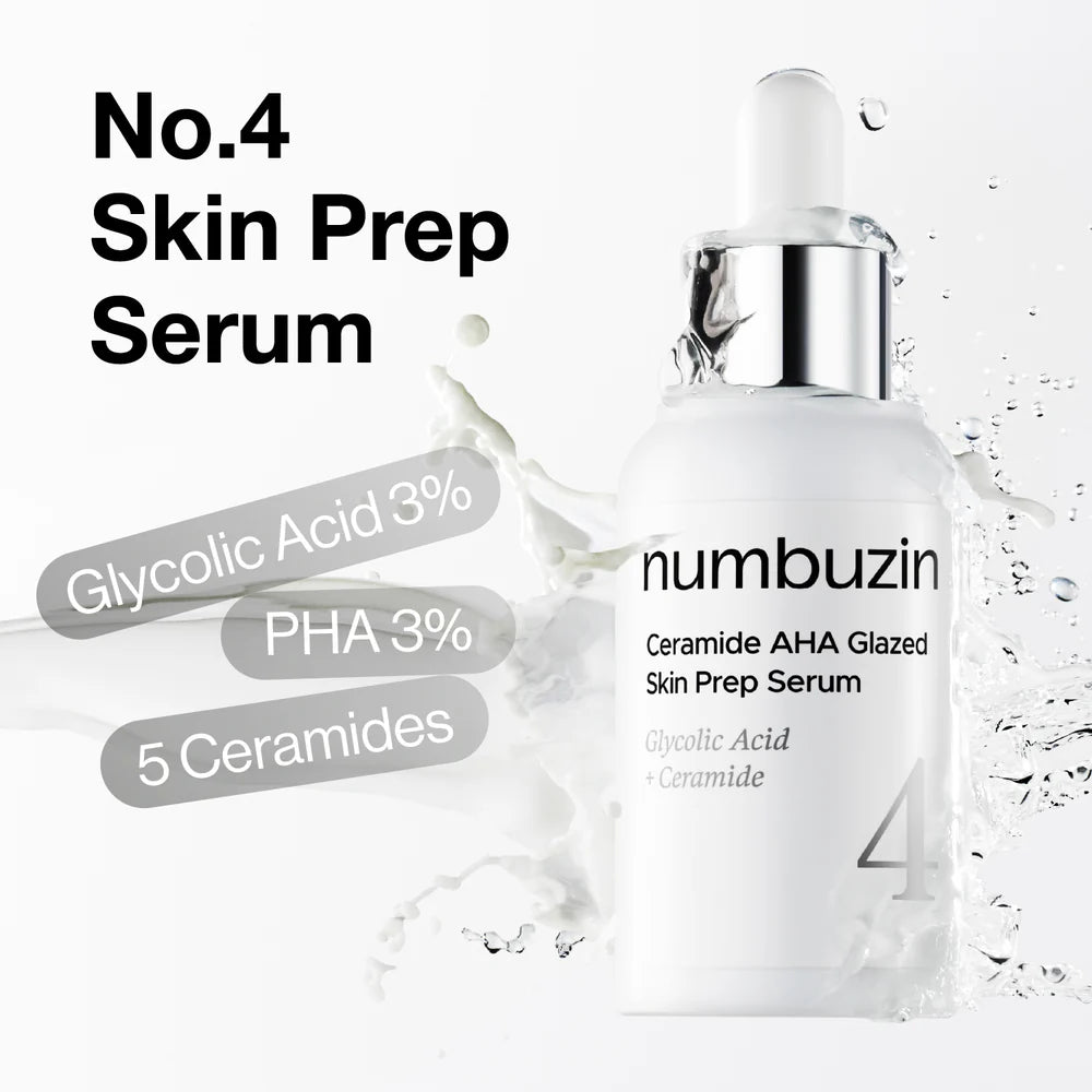 Numbuzin No.4 Ceramide AHA Glazed Skin Prep Serum - Olive Kollection