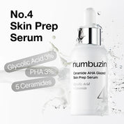 Numbuzin No.4 Ceramide AHA Glazed Skin Prep Serum - Olive Kollection