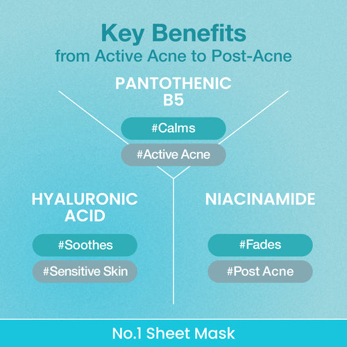 Numbuzin No.1 Pantothenic B5 Hyaluronic Active Clear Mask (5 ea) - Olive Kollection