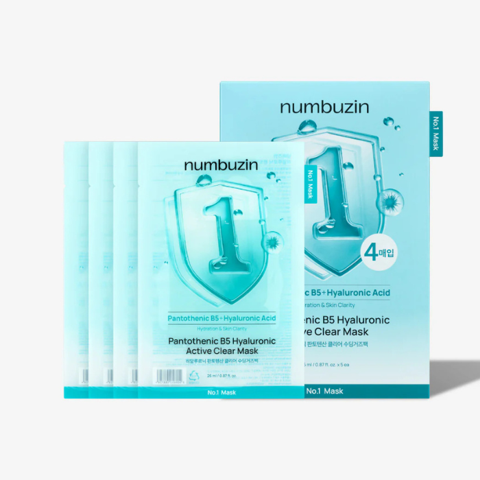 Numbuzin No.1 Pantothenic B5 Hyaluronic Active Clear Mask (5 ea)