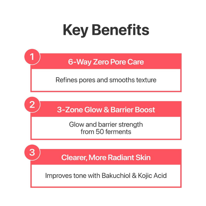 Numbuzin No.3 Bakuchiol Kojic Acid – pore refinement 6-way 40.9% improvement red clover plant retinol alternative brightening darkened pores
