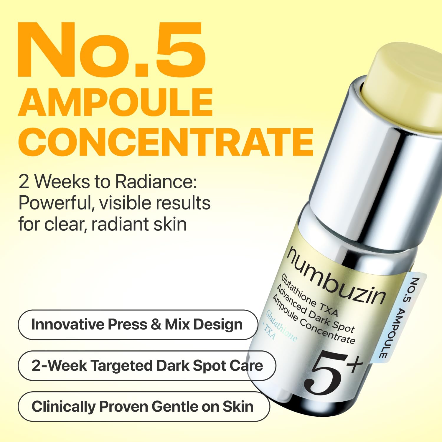 no glutathione No.5 Vitamin Concentrated Toner, 6.76 fl oz (200 ml) and sunflower) and glutathione numbuzin No.5+ Glutathione Vitamin Concentrated