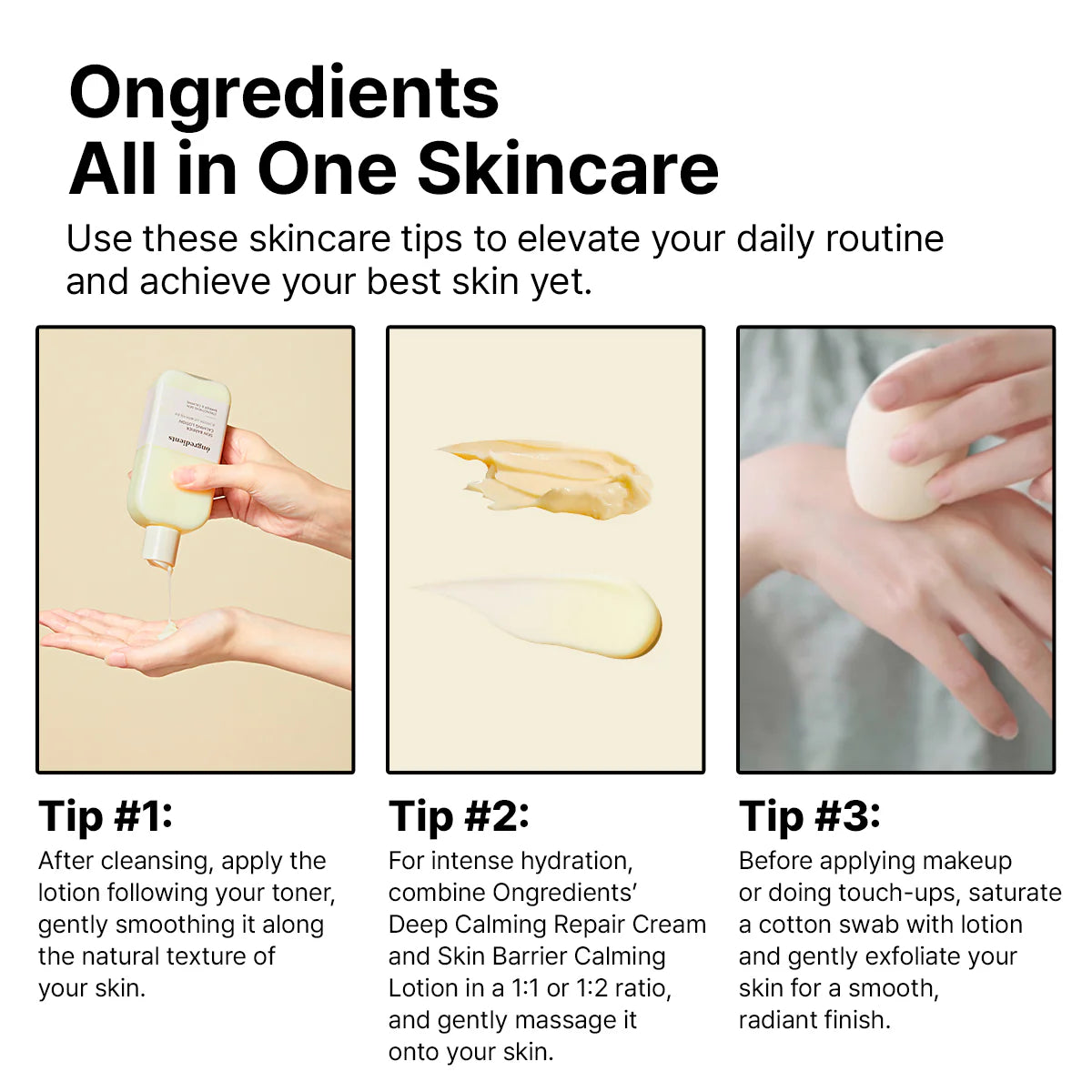 Ongredients Centella Asiatica Skin Barrier Calming Lotion - Olive Kollection
