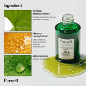Parnell Cicamanu Serum botanical complex – mugwort neem Coptis japonica berberine ceramide NP probiotic Korean acne