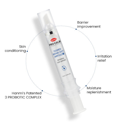 PRO-CALM Fusimedi Shot Ampoule texture – lightweight drops pat absorb sensitive post-procedure barrier repair 10ml