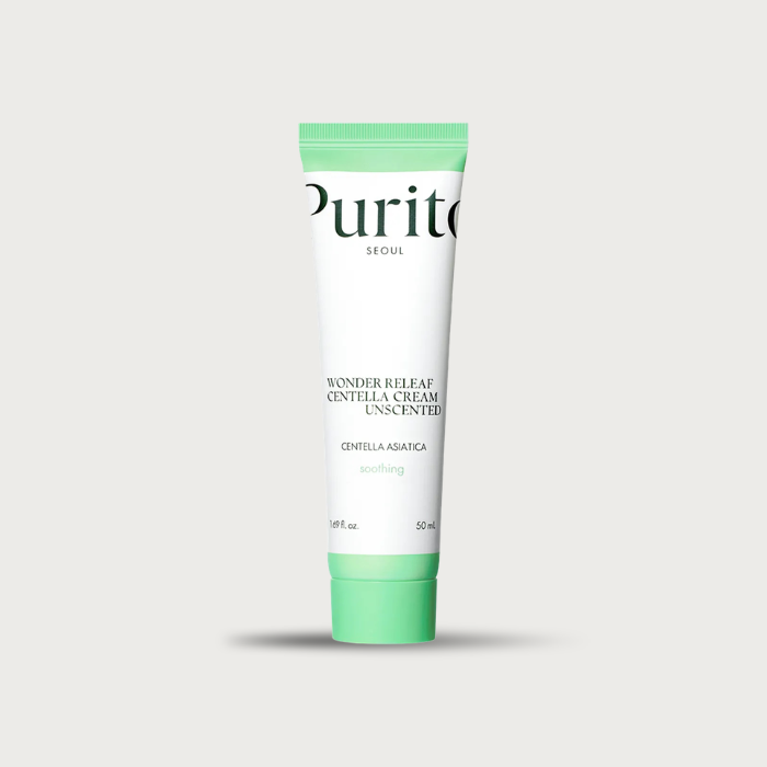 Purito Wonder Releaf Centella Cream Unscented 50ml – Korean cica barrier cream Ceramide NP Squalane Niacinamide full TECA fragrance-free $21