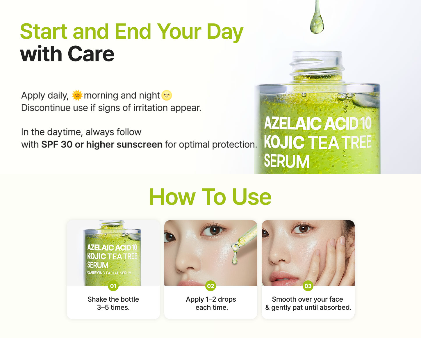 Purito Seoul Azelaic Acid 10 Kojic Tea Tree Serum
