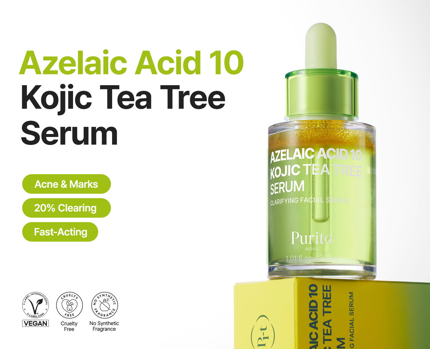 Purito Azelaic Acid 10 Kojic Tea Tree Serum