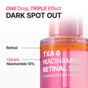 Purito Seoul TXA Retinal Serum texture – pink serum swipe 30ml fragrance-free PM brightening retinaldehyde Korean