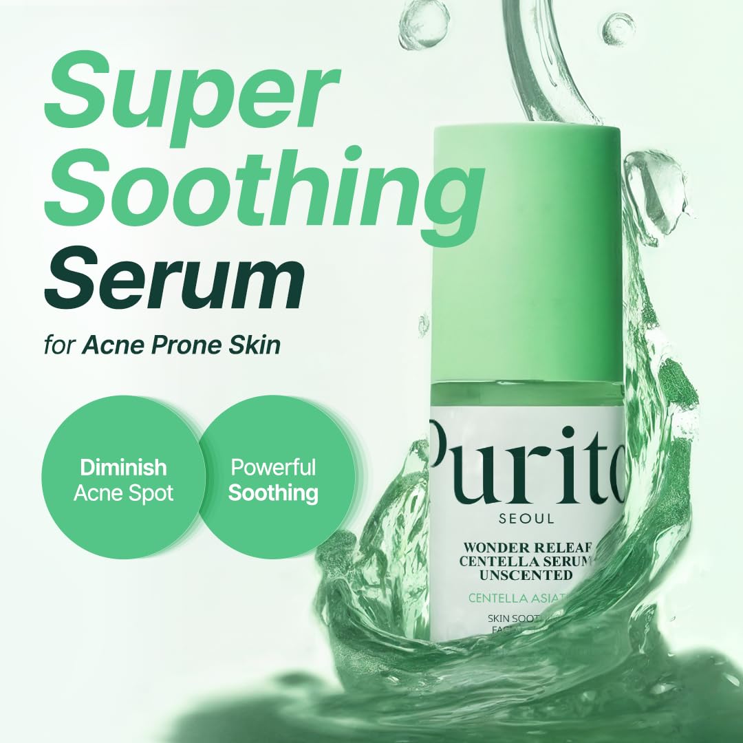 Purito Wonder Releaf Centella Serum texture – lightweight gel serum fragrance-free Korean cica barrier repair