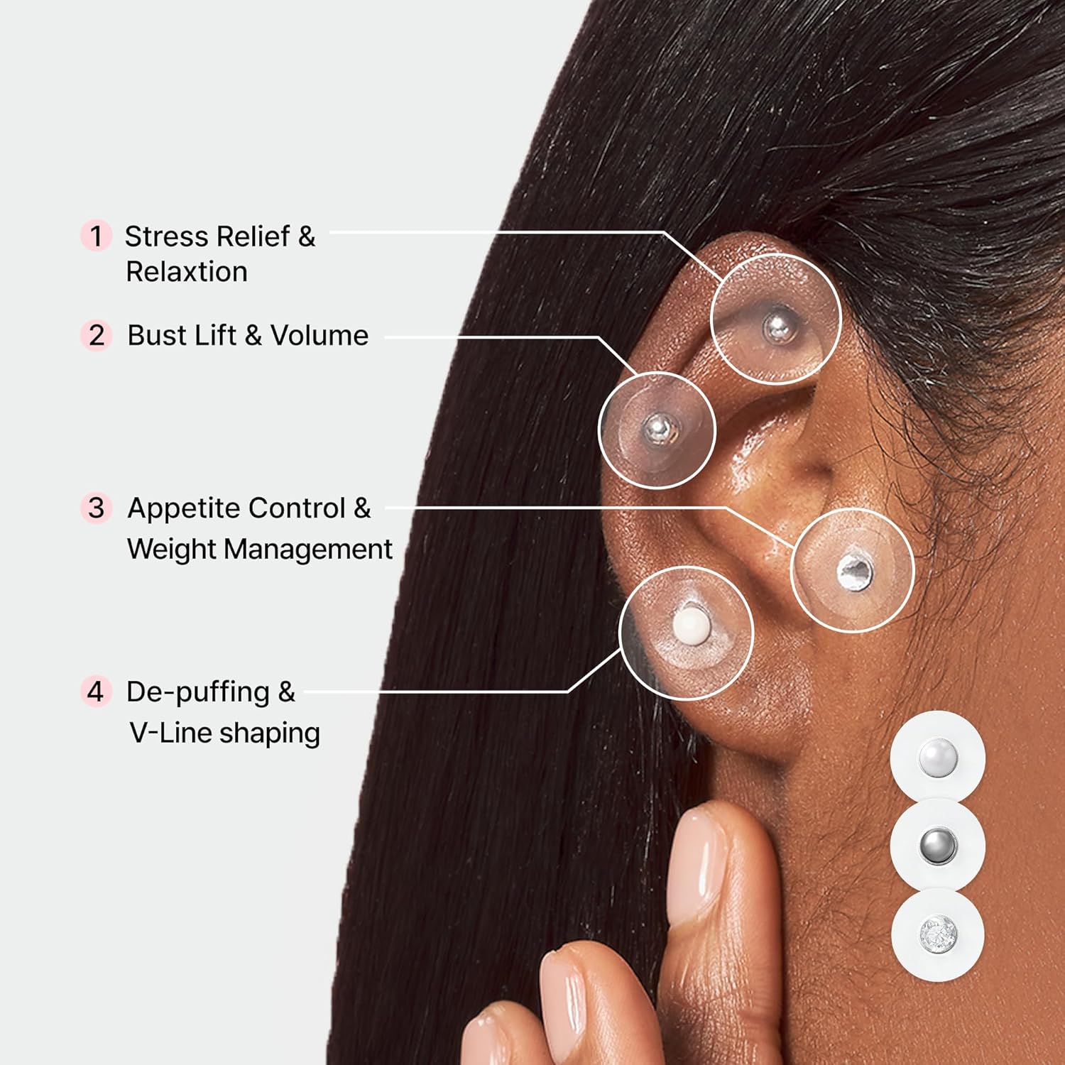 Returnity Ear Patches Crystal style – subtle sparkle ear acupressure K-pop idol endorsed Korean wellness