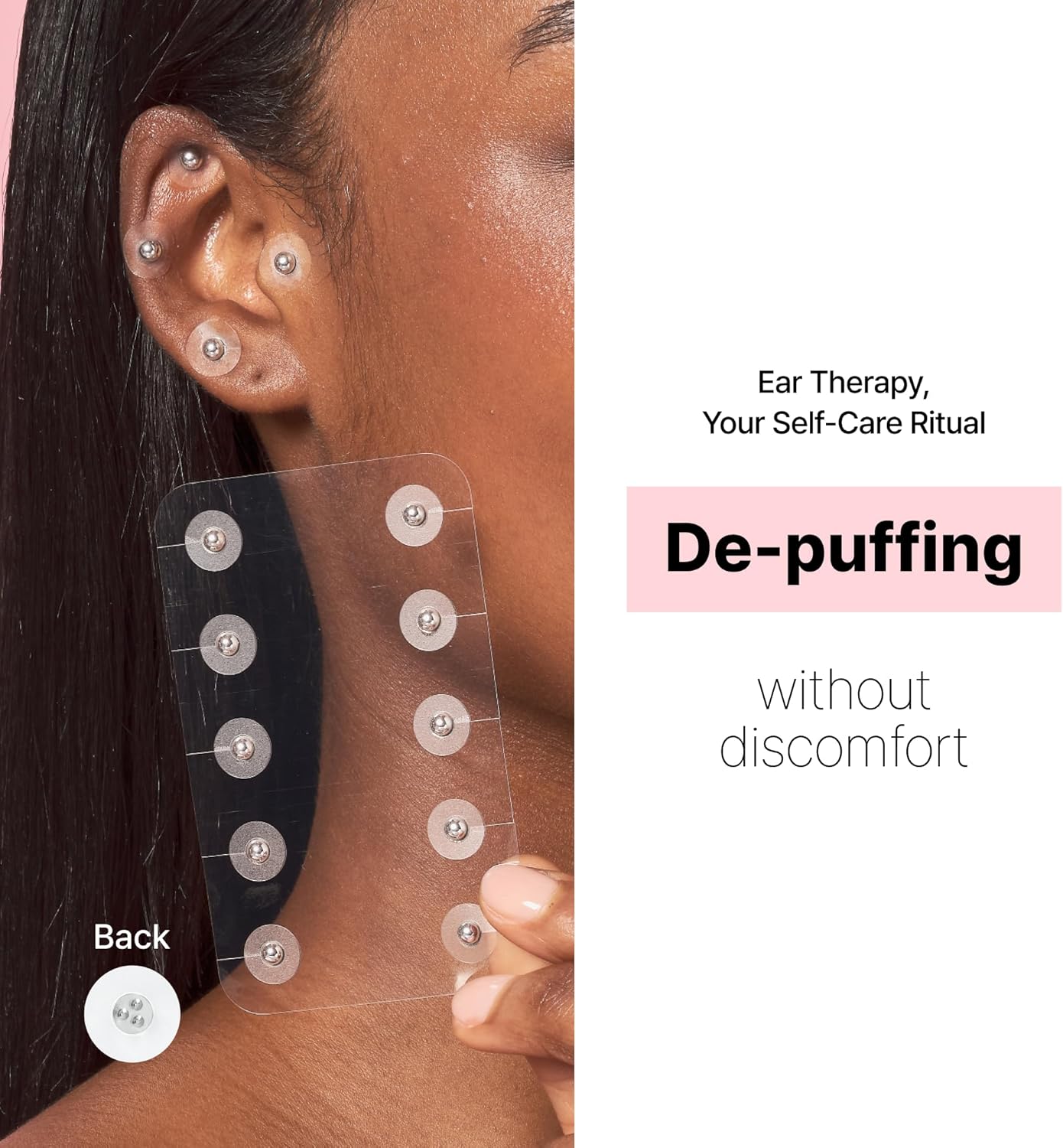 Returnity Ear Acupressure dual stimulation – neodymium magnet V-PIN lymphatic drainage puffiness facial contouring