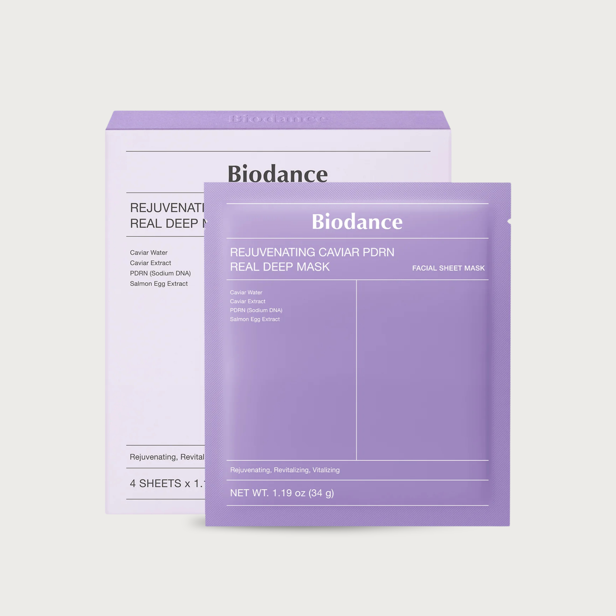 Biodance Rejuvenating Caviar PDRN Real Deep Mask 4pcs $19 – overnight hydrogel caviar water PDRN salmon not vegan Olive Kollection