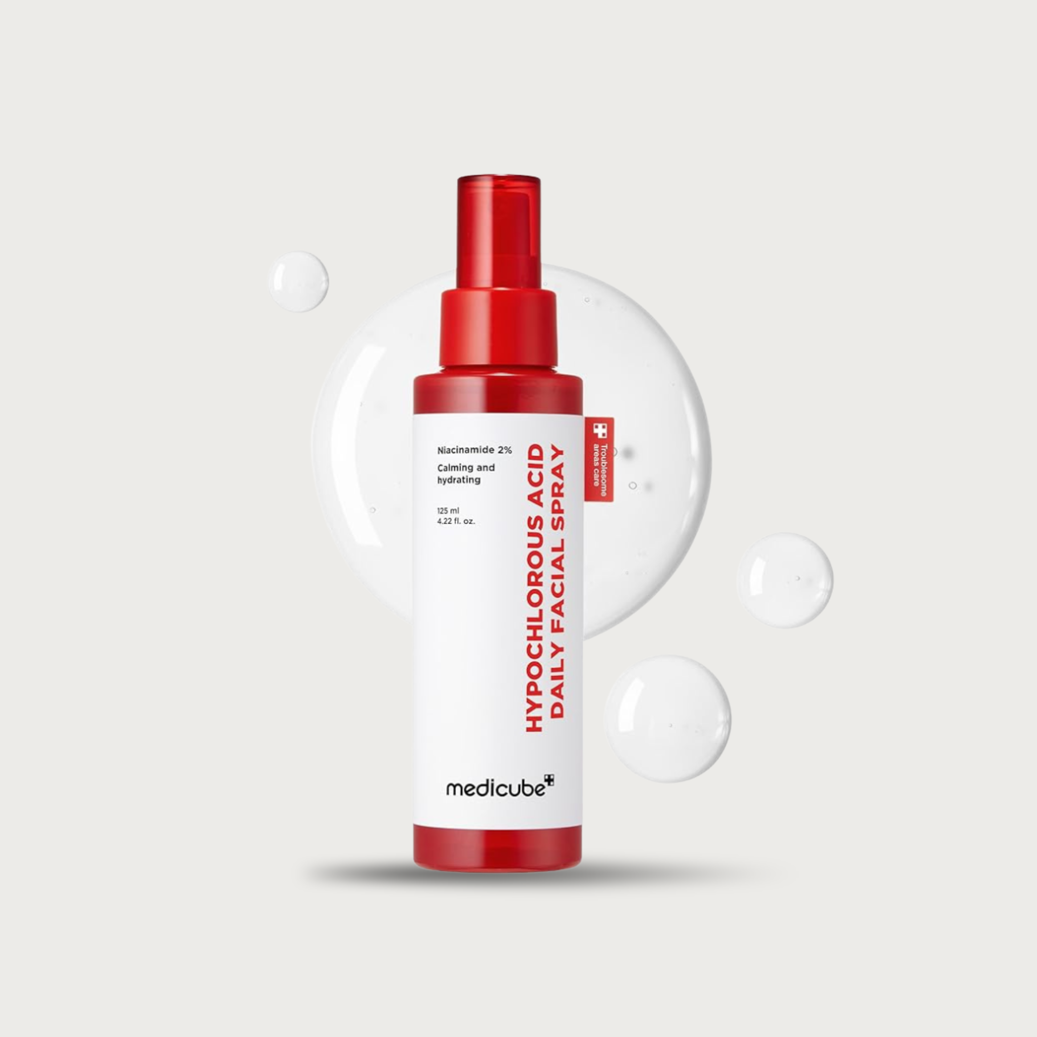 Medicube Hypochlorous Acid Daily Facial Spray 125ml – Korean HOCl spray with niacinamide acne sensitive skin