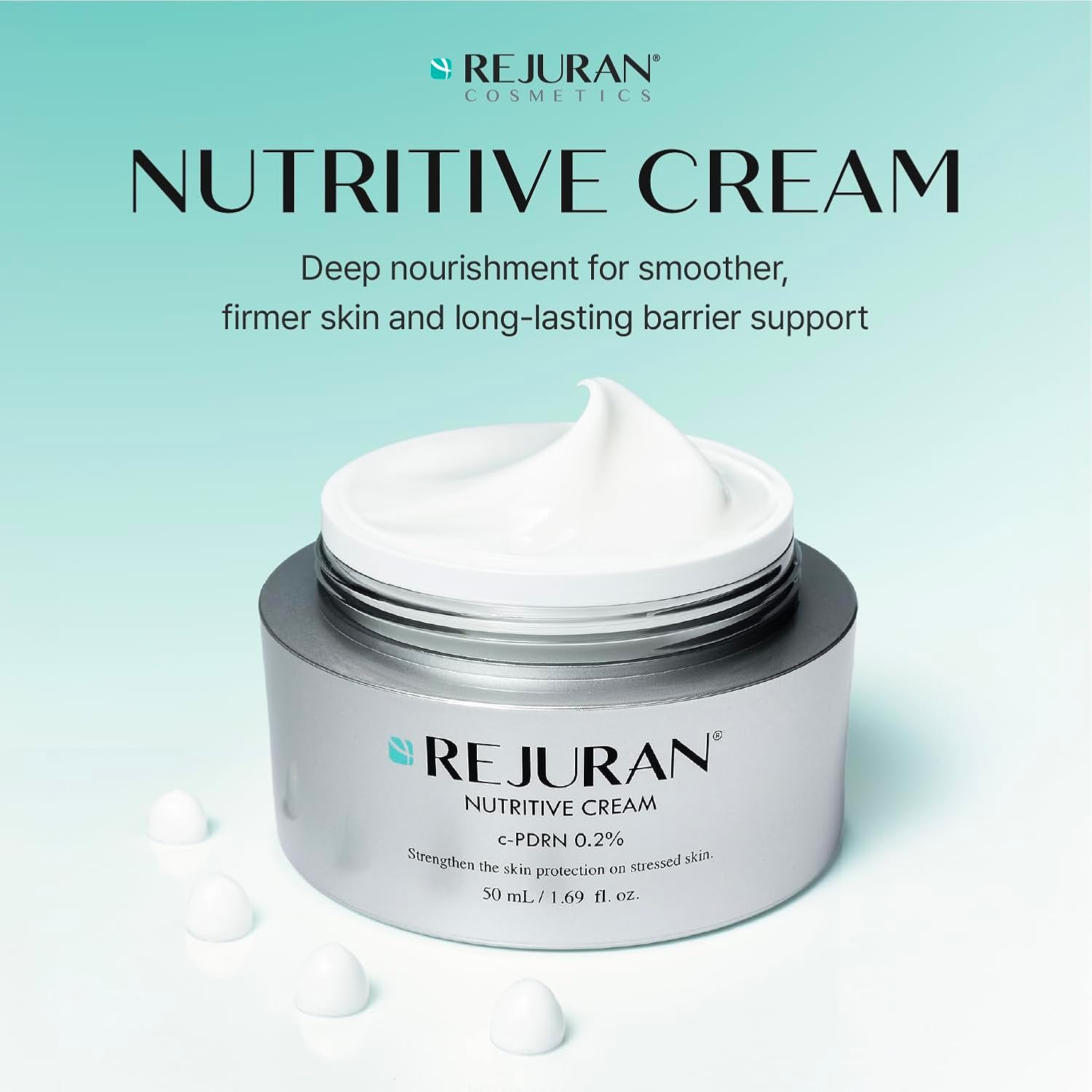 Rejuran Nutritive Cream c-PDRN 0.2% – patented marine growth factor polynucleotide salmon DNA collagen stimulation cellular regeneration
