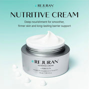 Rejuran Nutritive Cream c-PDRN 0.2% – patented marine growth factor polynucleotide salmon DNA collagen stimulation cellular regeneration