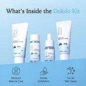 Round Lab Dokdo Trial Kit contents – Cleanser 30ml Toner 20ml Ampoule 10ml Cream 20ml Ulleungdo deep sea water 1025m travel size