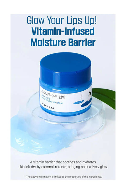 Round Lab Birch Lip Balm HydroKeep-Barrier patented – moisture lock wind cold dry air aquaporin Glyceryl Glucoside deep hydration inside out
