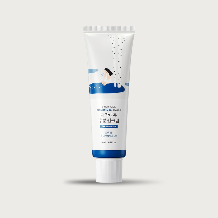 Round Lab Birch Moisturizing Sunscreen SPF 45 Broad Spectrum 50ml – Korean sunscreen no white cast zero cast dewy $22