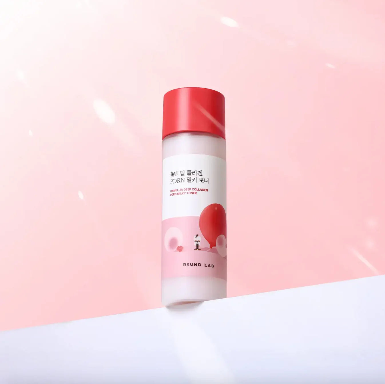 Round Lab Camellia Deep Collagen PDRN Milky Toner 150ml – 99% Jeju plant PDRN Camellia Collagenol pink Vitamin B12 not dye