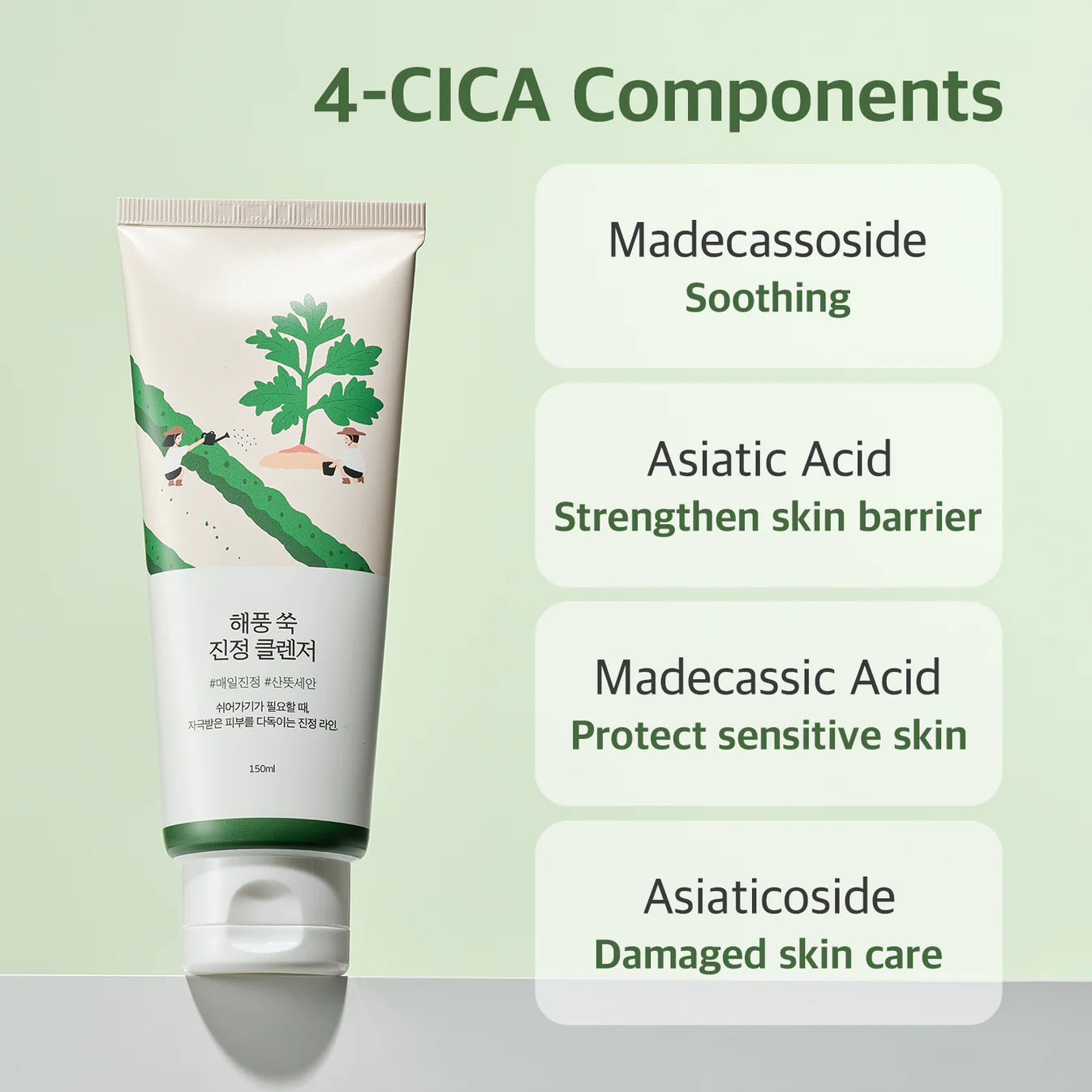 Round Lab Mugwort Calming Cleanser ingredients – Artemisia Vulgaris Geomundo Province sea breeze Artemisia Princeps
