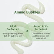 Round Lab Mugwort Cleanser texture – dense creamy foam amino acid surfactants slightly acidic pH non-stripping 150ml