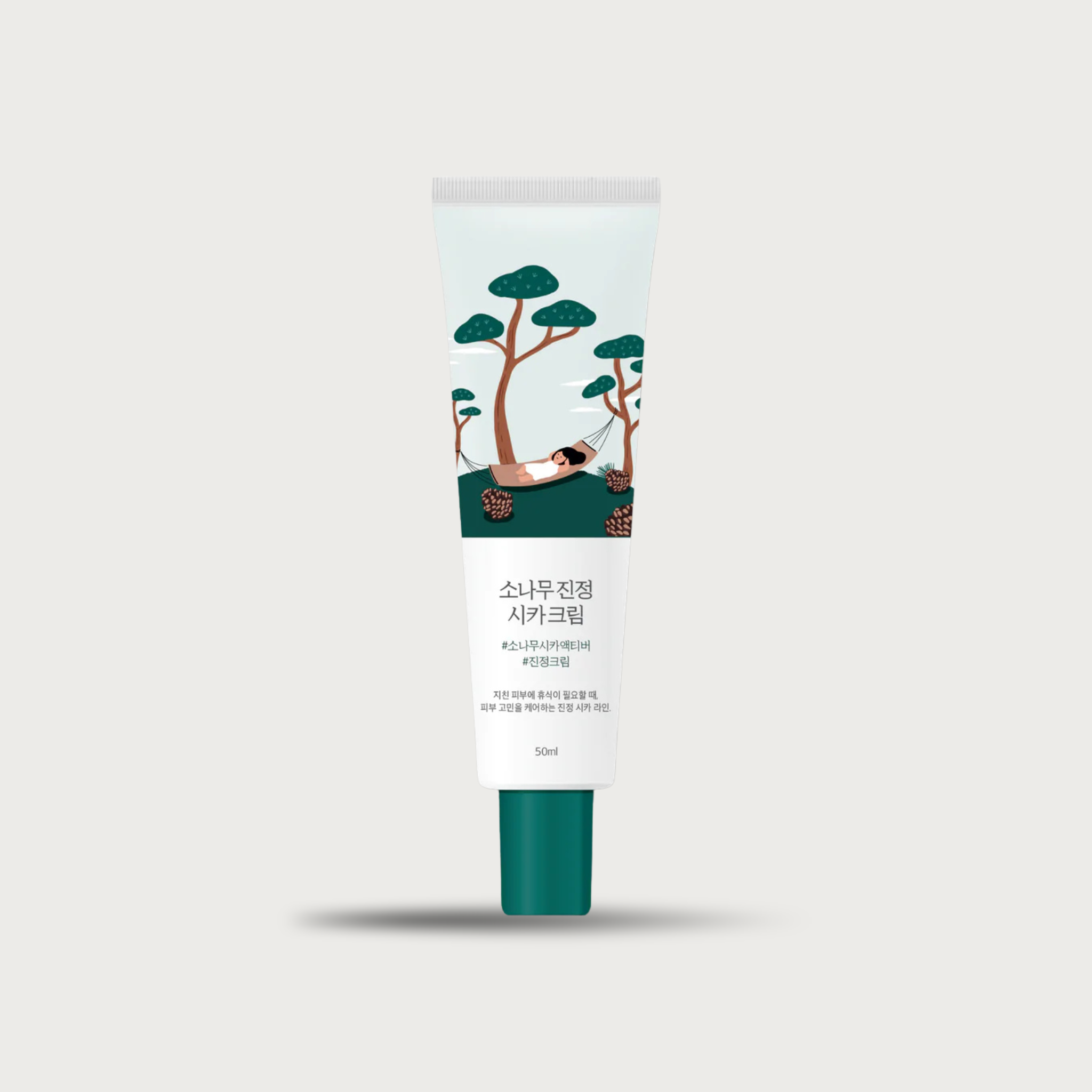Round Lab Pine Calming Cica Cream 50ml – Korean pine cica moisturizer 42% Pine Cica Activer Centella LHA fragrance-free $24