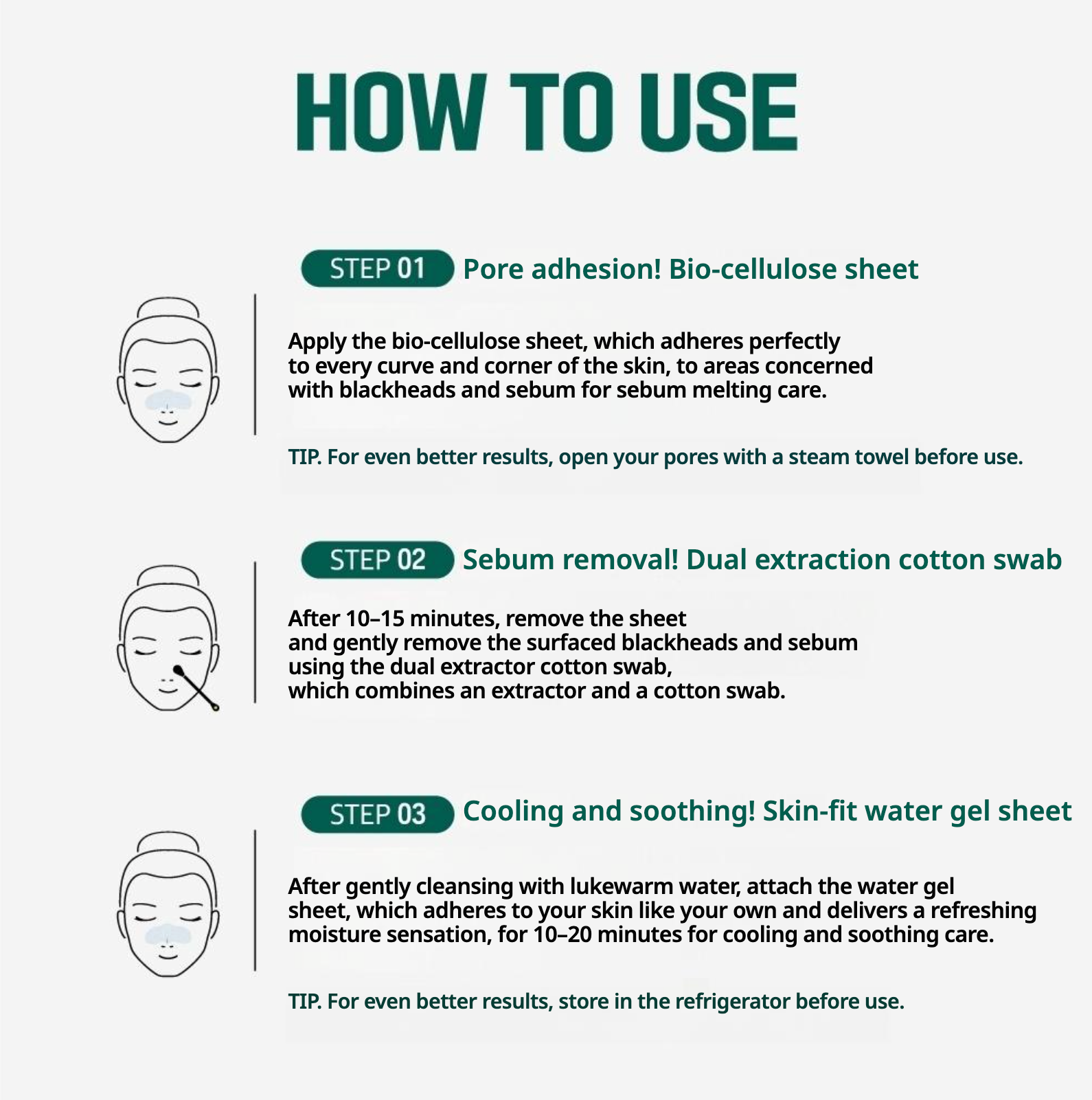 Round Lab Pine Tree Soothing Cica Biocellulose Nose Pack