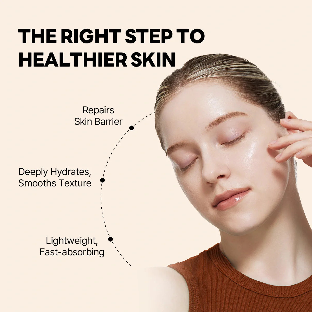 Round Lab Soybean Panthenol Ampoule texture – lightweight fast-absorbing 2-3 drops pat AM PM no grease no scent all skin types barrier serum
